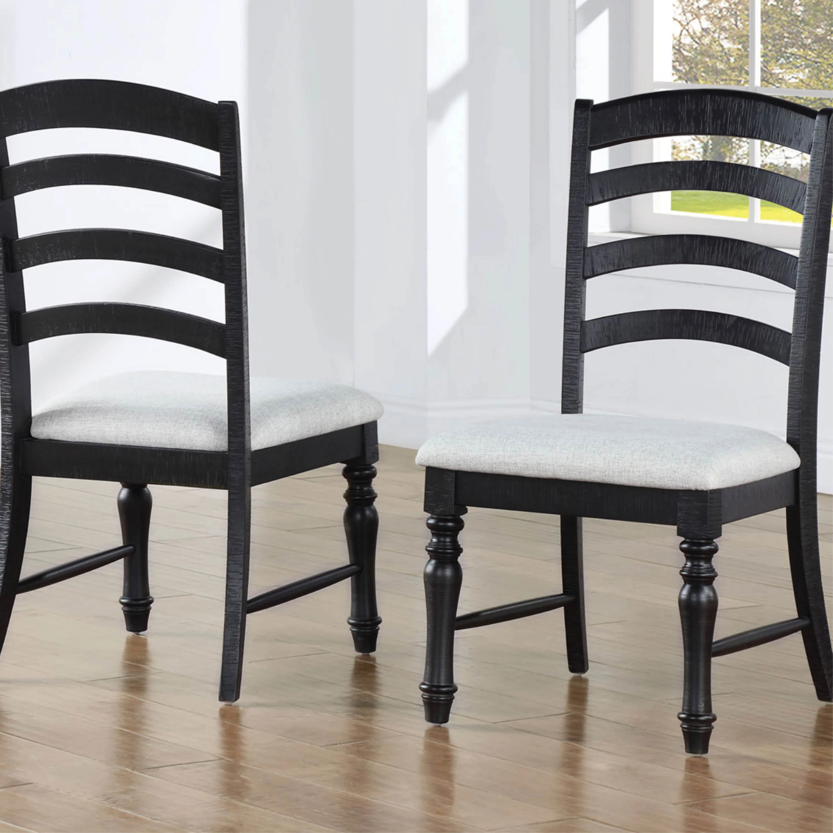 Farmhouse 6 piece rectangular dining set - Image 4