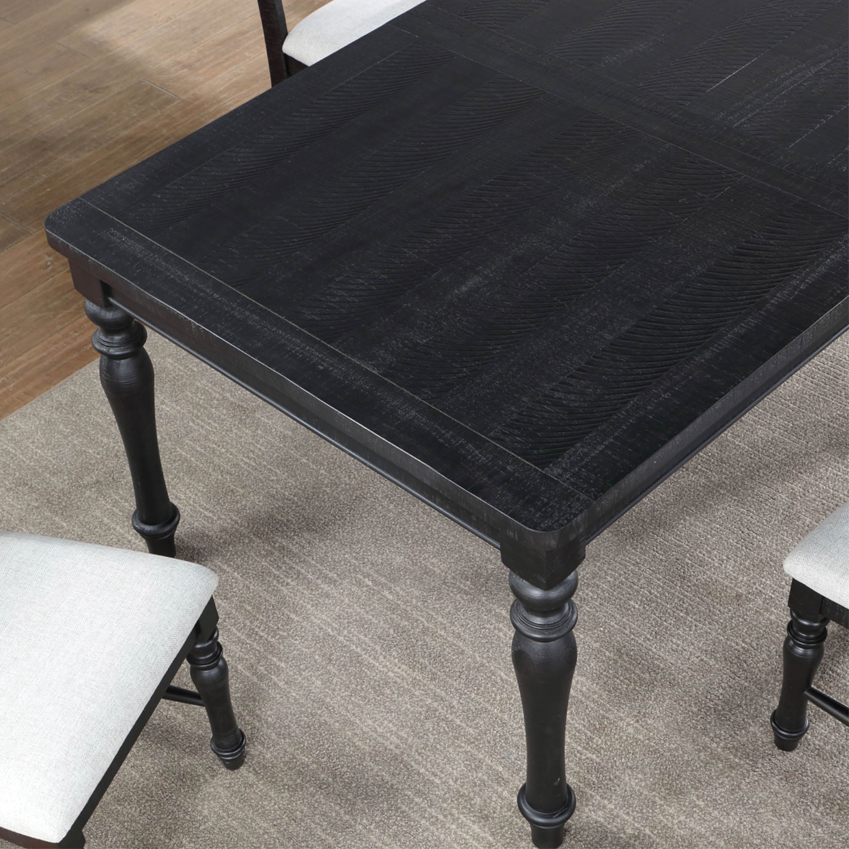 Farmhouse 6 piece rectangular dining set - Image 5