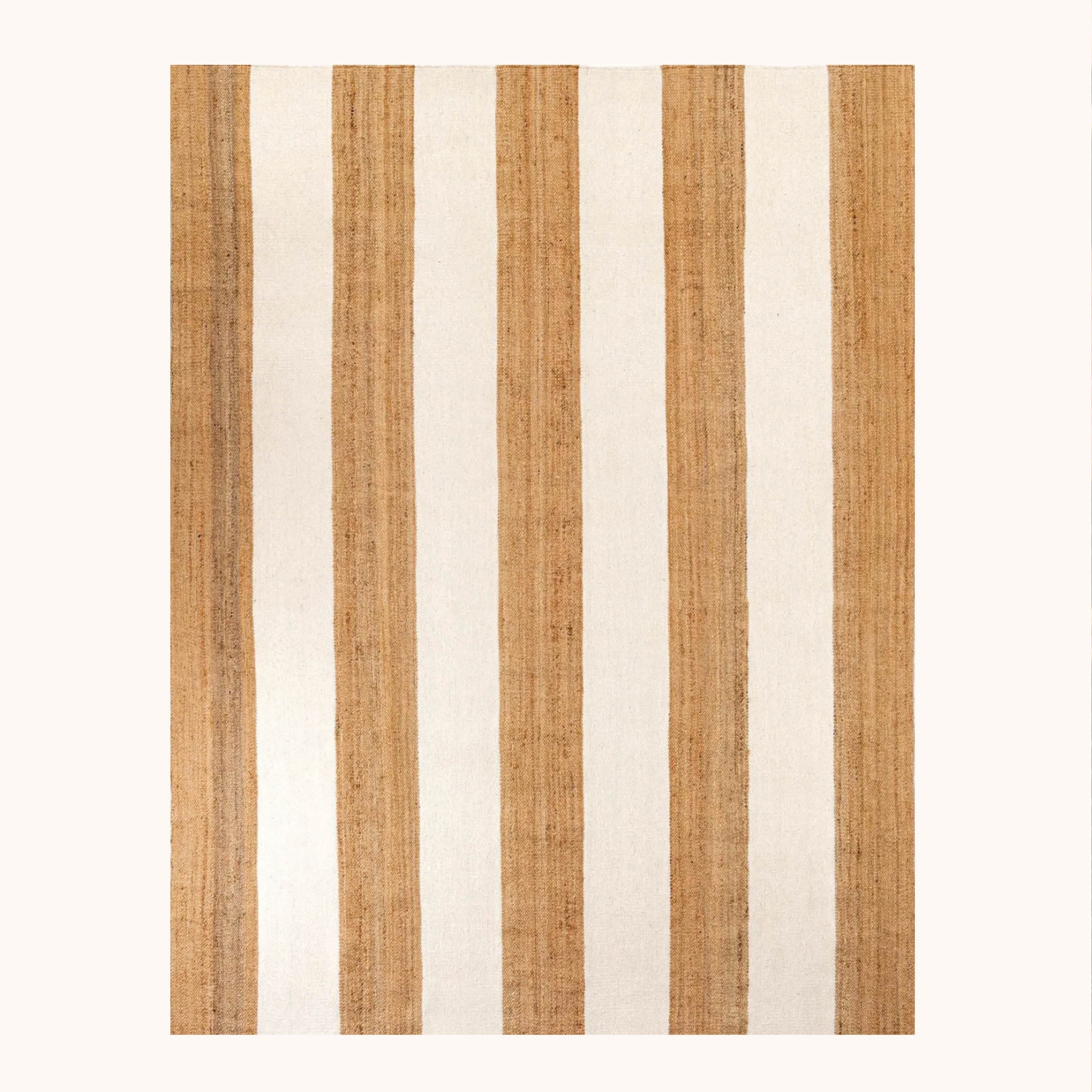 Jute and wool stripe 8x10 rug - Image 7