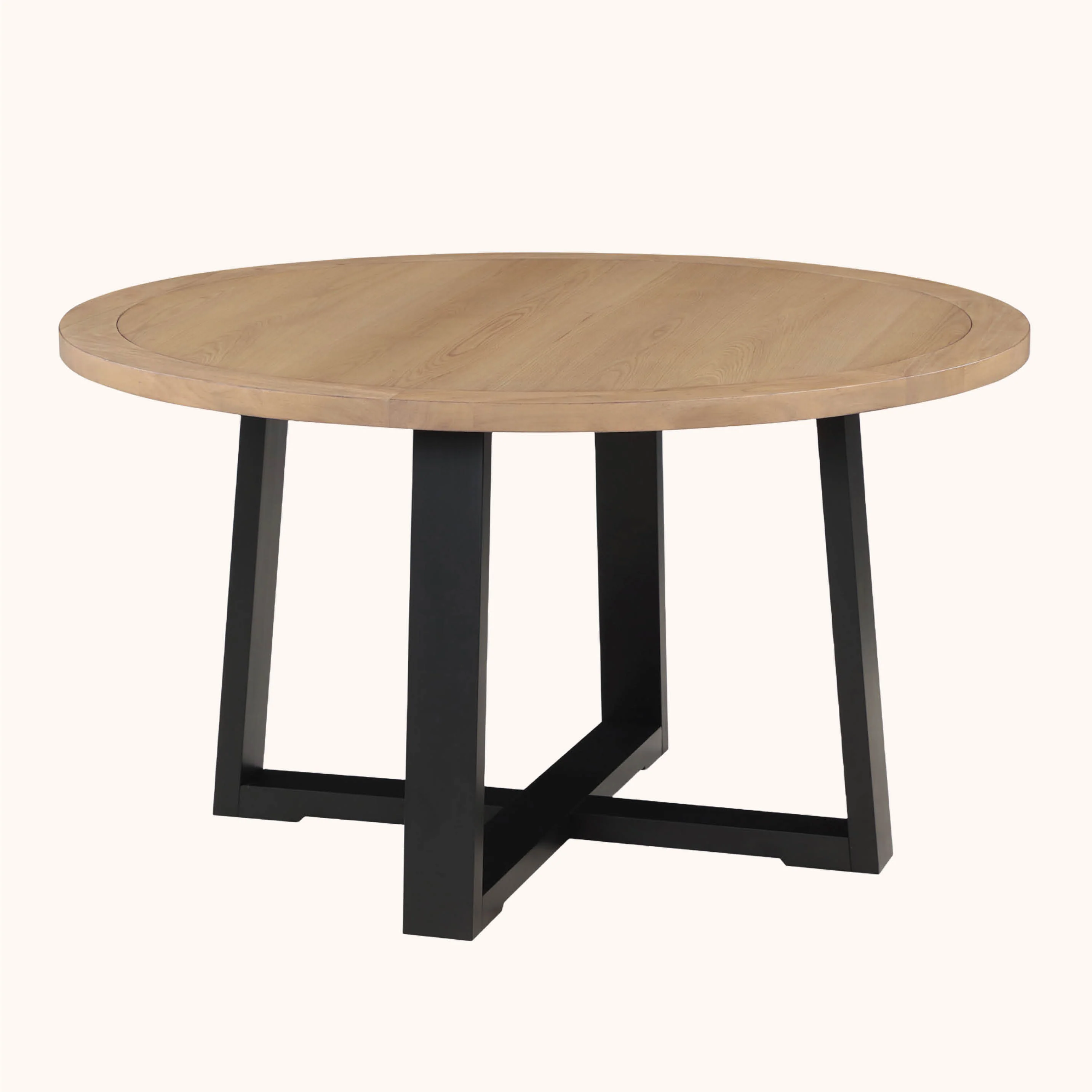Modern farmhouse 5 piece round dining set - Image 4